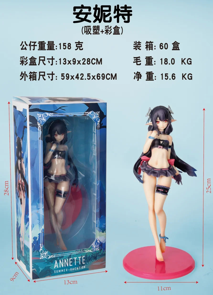 24CM Anime Phantasy Star Online 2 es Figure Annette Stand Animation Model Toys Gifts Collection Decoration Ornaments PVC