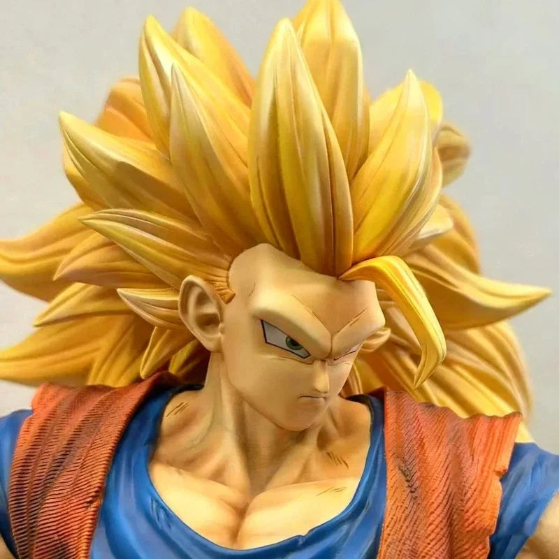 New 54cm JT 2% SSJ3 Goku Action Figures Large Size PVC Exquisite Anime Static Statue GK Collectable Model Toys Desktop Deco Gift