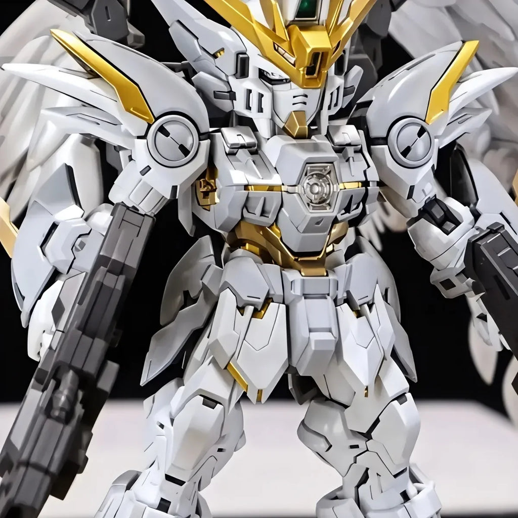 MGSD Wing Zero Snow White Ew Angel Version Spray Painted Plastic Toy Model Kit Action Figures Movable Mecha Model Boys Gifts
