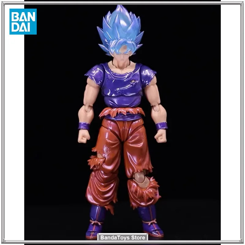 In Stock Original Bandai S.H.Figuarts Dragon Ball Z SHF Super Saiyan God Son Goku SSGSS Kaio-ken JUMP V30TH Anime Model Toys