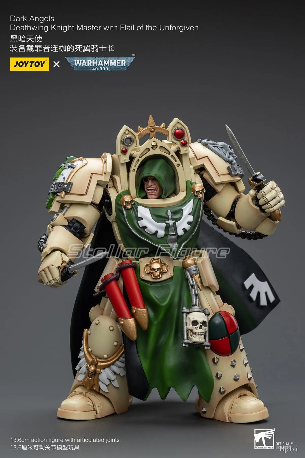 【SF】JOYTOY 1/18 Action Figure Dark Angels Deathwing Knight Master with Flail of The Unforgiven Model Toys Collection Ornaments