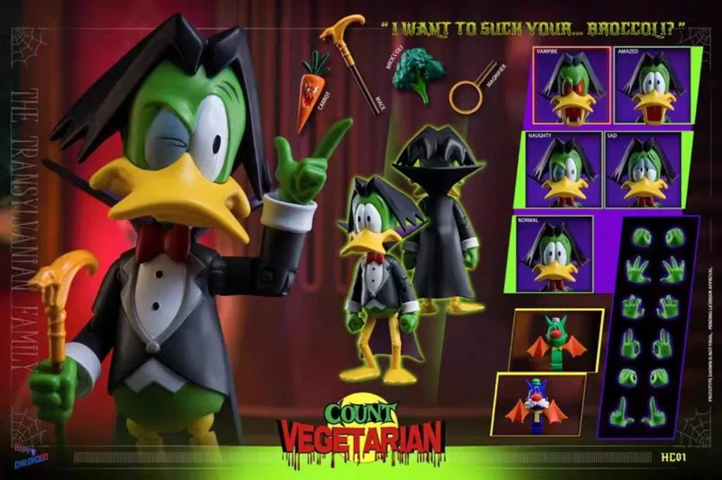 Happy Childhood Anime Toy Destruction Maid Count Duckula Nanni NewHC01 Vegetarian Count 1/12 12cm Figure Model Collectible Toys