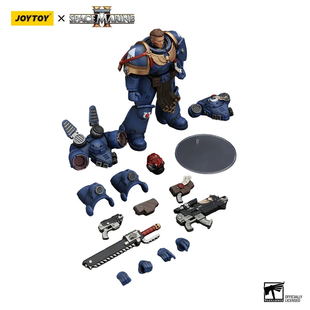 【In Stock】JOYTOY Warhammer 40K Ultramarines Lieutenant Titus Gadriel Chairon Anime Model Toys Collection 1/18 Action Figures