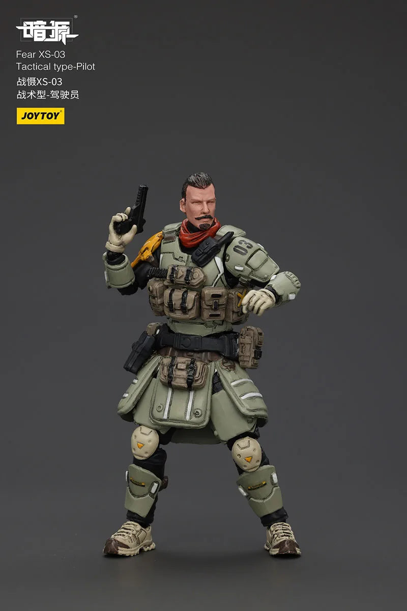 JOYTOY Dark Source 1/25 Fear XS-01 Night Raid XS-02 Assault XS-03 Tactical Pilot Action Figure Mini Soldier Figurine Model Toy