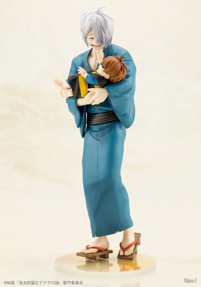 '-In Stock Original KOTOBUKIYA Kitaro's Father & Baby  24cm Anime Statue Cartoon Model Doll 2026 New Collection