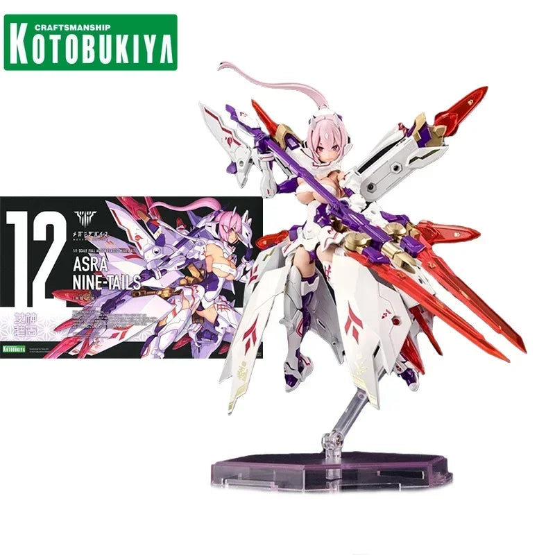Original Kotobukiya Anime Action Figure MEGAMI DEVICE ASRA NINE-TAILS Assembly Model Kit Collection Toy Gift For Children