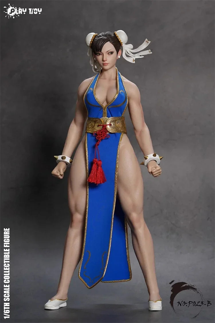【In Stock】 PLAY TOY 1/6 Fighting Goddess 2.0 P023A Black & P023B Blue Clothes Glue-coverable Moving Figure Figure Model Gift