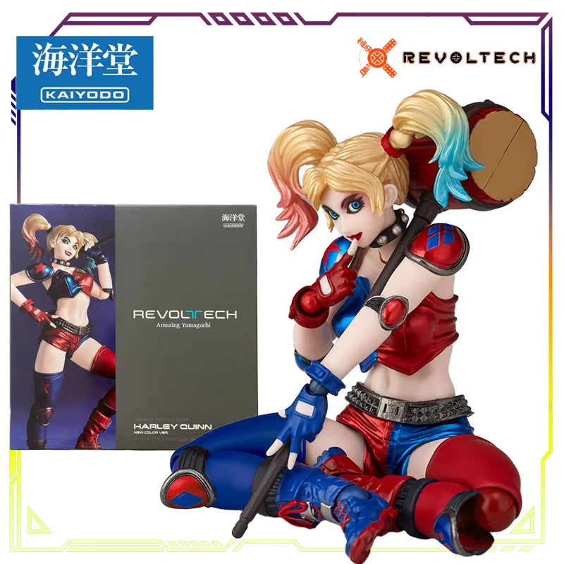 KAIYODO Original REVOLTECH Series No.015 Justice League Harley Quinn Anime Action Figure Model Toys Movable Model Gifts Fo Boys