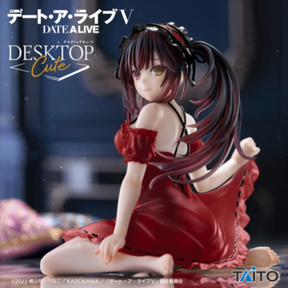 In Stock Taito Original Genuine Anime Date A Live IV Tokisaki Kurumi Desktop Cute Figure Nightwear Renewal 13cm Model Toy Figure