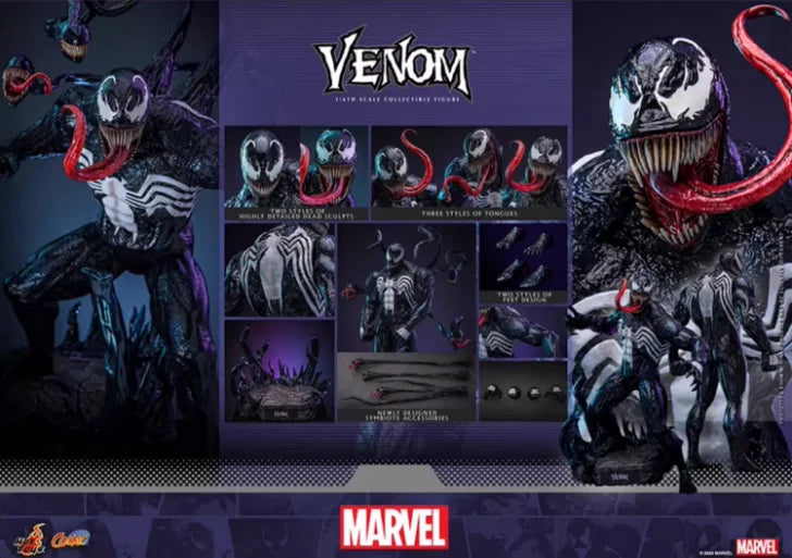 Original Hot Toys Marvel CMS023 Venom Manga Version 1：6 Action Figure Trendy Doll Desktop Ornament Collection Toy Boy Xmas Gift