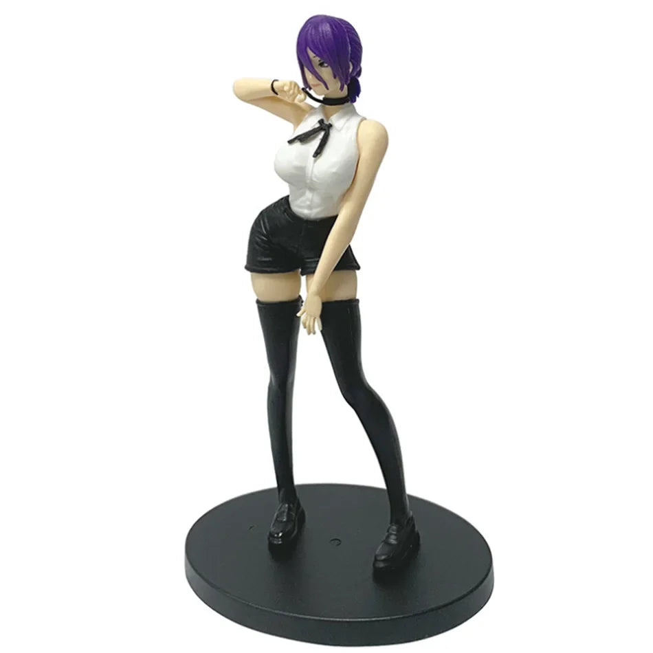 Anime Chainsaw Man 19cm Reze Bomber Demon Figure Bomu PVC Anime Action Model Set Toy Room Decoration Collect Festvial Gift