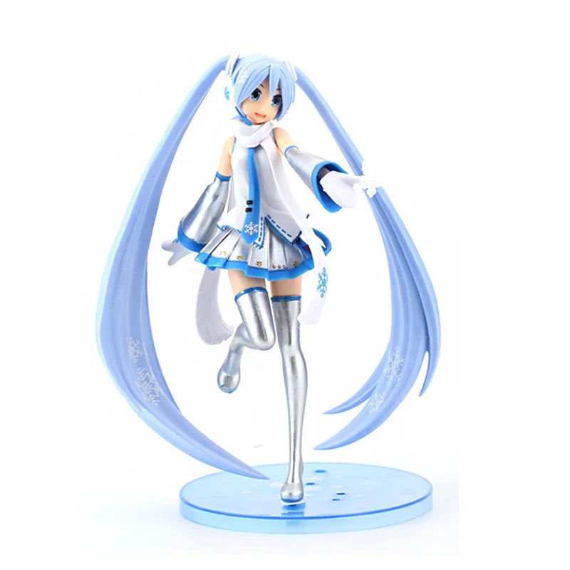 22CM Anime Figur Vocaloid Hatsune Miku SPM Figur Snow Miku Skytown Ver. Stehende Anime Modell Spielzeug Geschenk Sammlung Actionfigur