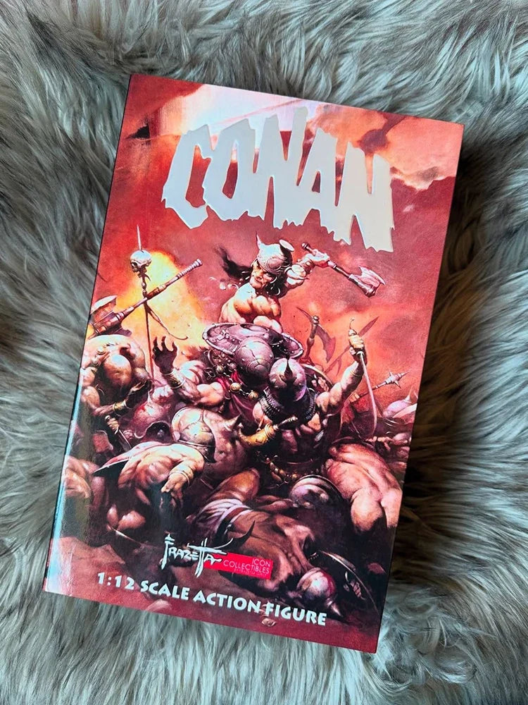 Frazettagirl 1/12 Collectible Destroyer Conan Warrior Action Figure Different Helmet Sword Model Design 6" Full Set Male Soldier