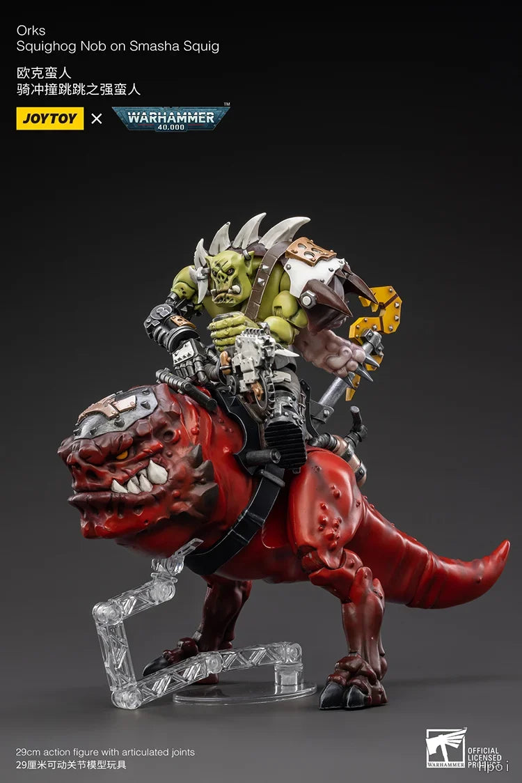 In Stock Original JOYTOY Warhammer 40K Orks Squighog Nob on Smasha Squig 1/18 Figures Action Figures Models Gifts Collection