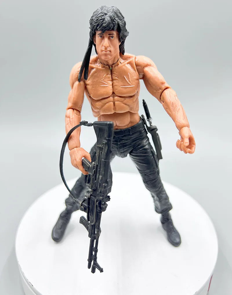 NECA Figure First Blood John J Rambo PVC Action Figure Collectible Model Toys Joint Movable Doll Birthday Present