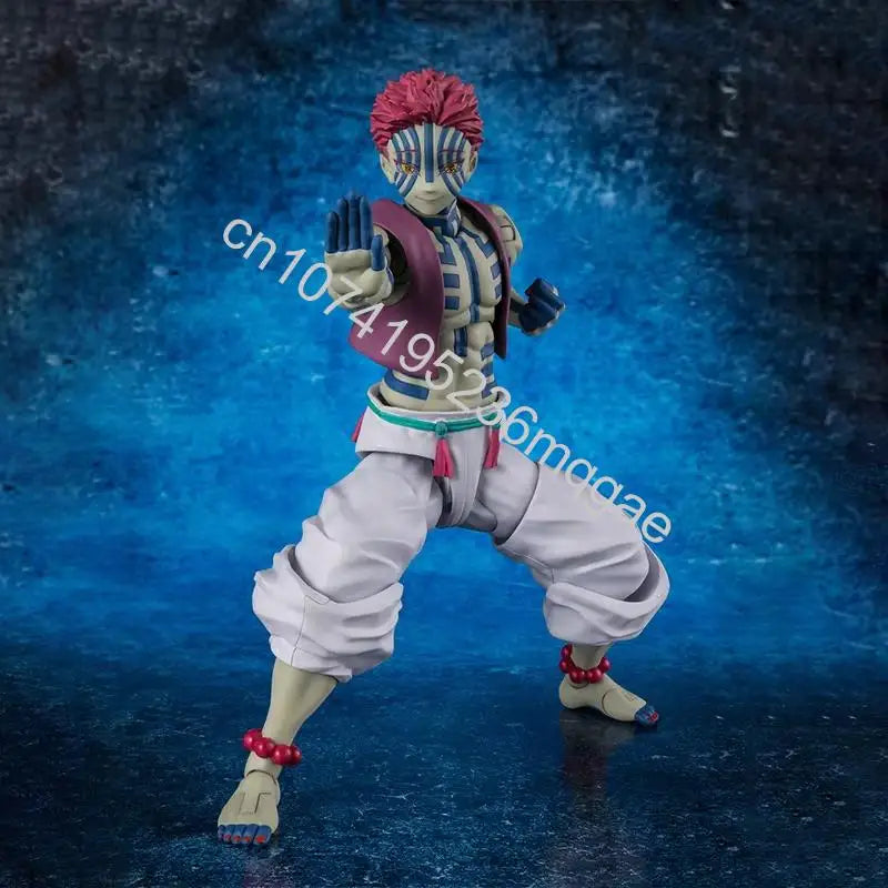In Stock BANDAI SPIRITS SHF Demon Slayer Rengoku Kyoujurou Akaza Figure Anime Modle Toys Collections Birthday Gift Original