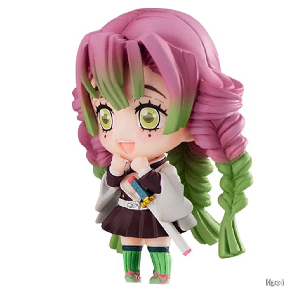11cm Demon Slayer Kimetsu no Yaiba Anime Figure Kanroji Mitsuri Action Figures PVC Shinazugawa Sanemi Figurine Collection Toys