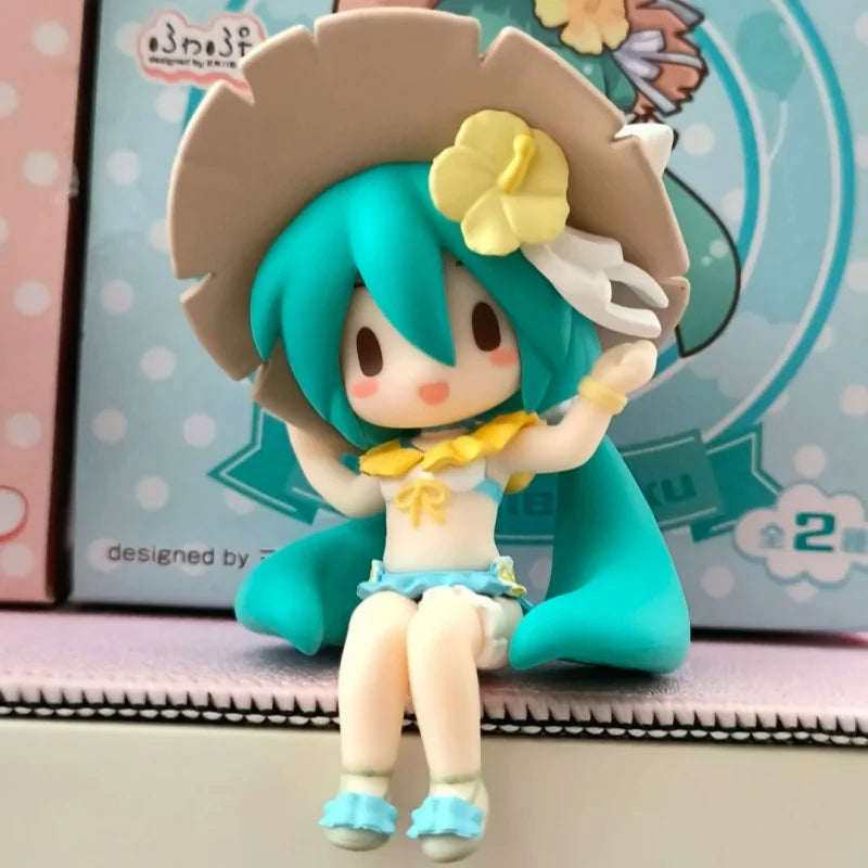 Original Sega Hatsune Miku Action Figure Decoration Collection Kawaii Q Version Trendy Fashion Creative Desktop Xmas Gift Toys