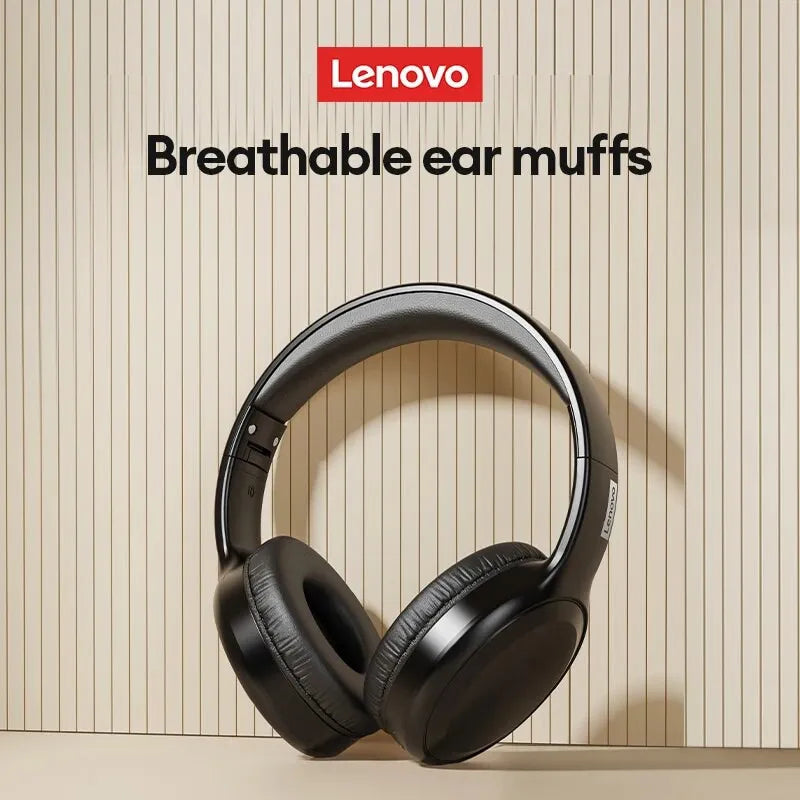 Choice Lenovo TH30 Wireless Headphones Bluetooth 5.3 Earphones Foldable Game Headset Sport Headphone with Mic Music Earbuds