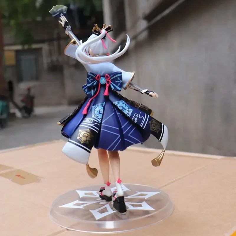 23CM Genshin Impact Hot Anime Figure Kamisato Ayaka Action Figure Cute Figurine Model Doll Kids Toys for Children Christmas Gift