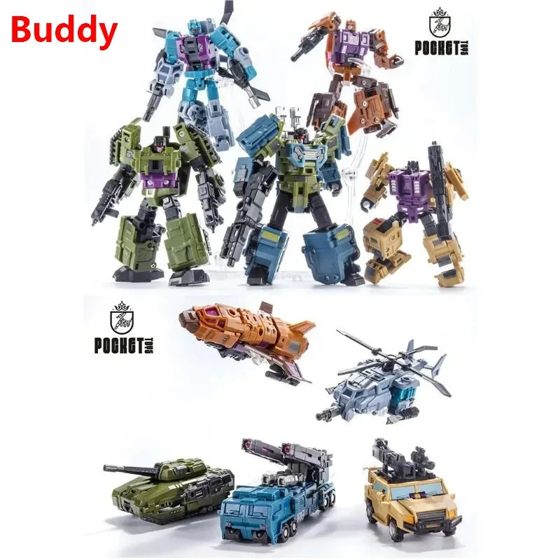 PocketToys Transformation Bruticus 5 in 1 PT05 PT-05 Combo G1 Battle Titan 27cm Action Figure Toy Collectible Gift in Stock