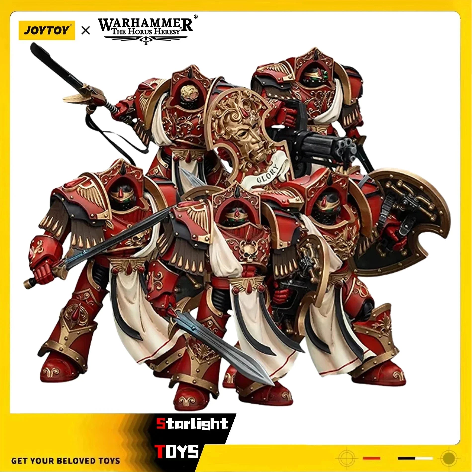JOYTOY Warhammer 40K Blood Angels Crimson Paladins Squad Model Toy Gift 1/18 Action Figure