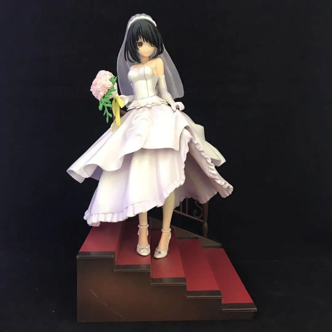 23cm Date A Live Ⅱ Wedding Dress Kurumi Tokisaki Anime Figure Collectible Gift Model