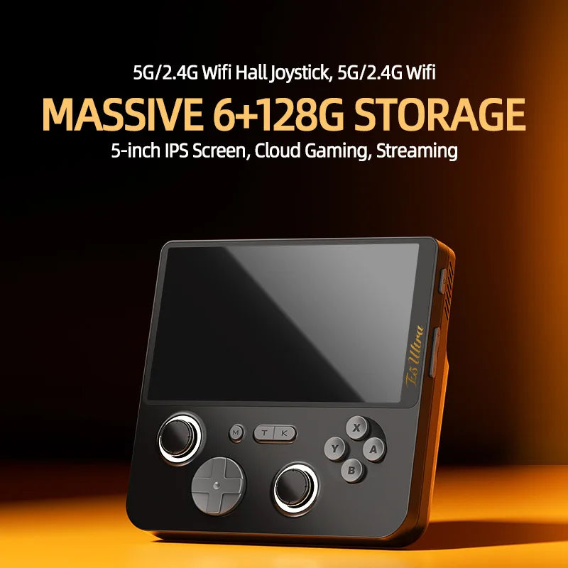 Gamemt E5Ultra Game Console Hall-Effect Joystick 5" 1280*720 60HZ IPS Touch Screen 5000mAh Portable Handheld Consoles Gift