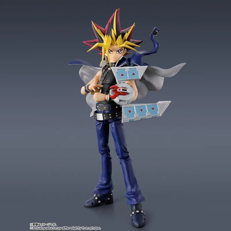 Bandai Genuine SHF YAMI YUGI Yu-Gi-Oh! Duel Monsters Anime Action Figure Collectible Joint Mobility Model Toys Gift Children Kid