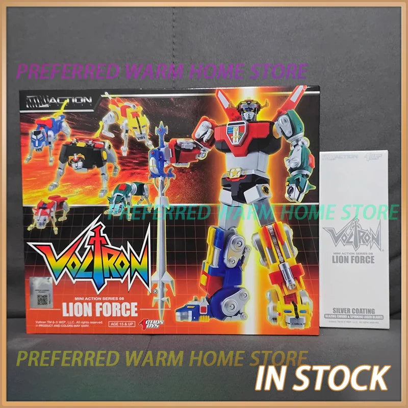 In Stock Action Toys Voltron GoLion LION FORCE Mini Action Movable Model Toys Collection 5 in 1 Combination