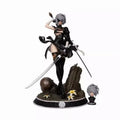 Bandai Neil Mechanical Era 2B Little Sister Double Headed Carving Can Replace Battle Damage Anime Animation Handmade Decorations