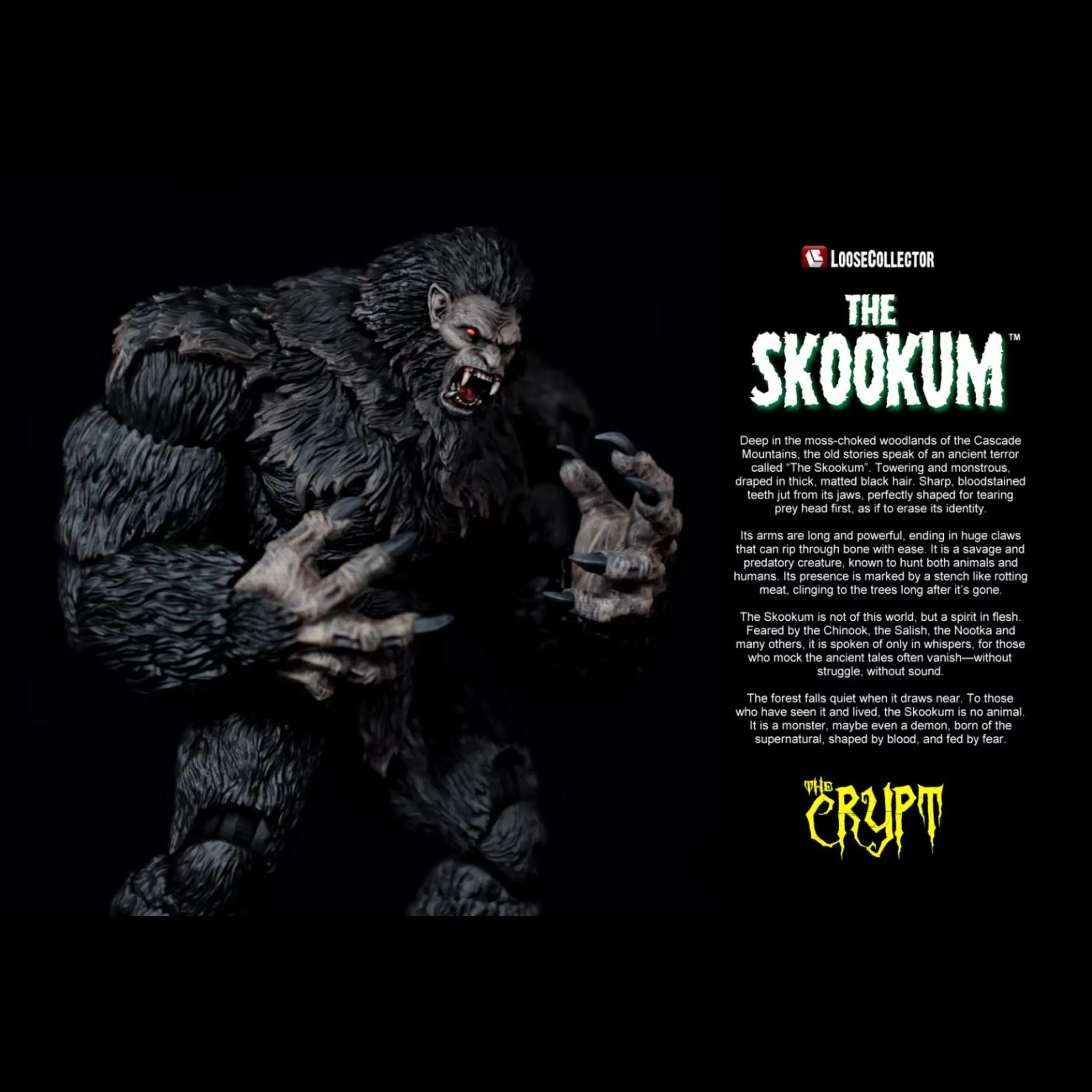Auf Lager Original Monster 1/12 Schneemann Bigfoot Schwarzer Riese Wilder Beweglicher Monster-Sammlung Geburtstagsgeschenk