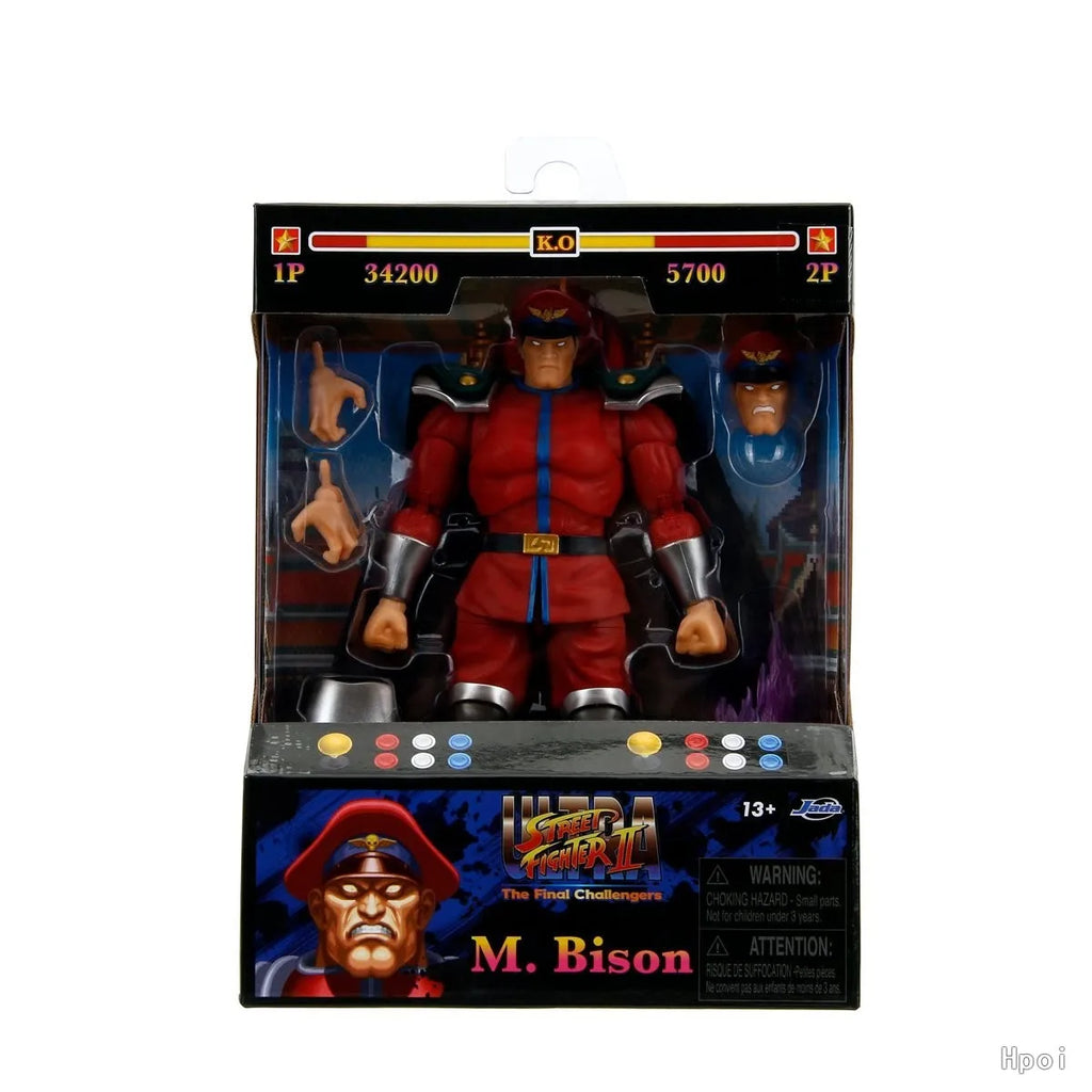 【In Stock】Original Jada Toys Ultra Street Fighter II M. Bison 6-Inch Scale Action Figure Anime Model Toys Ornaments
