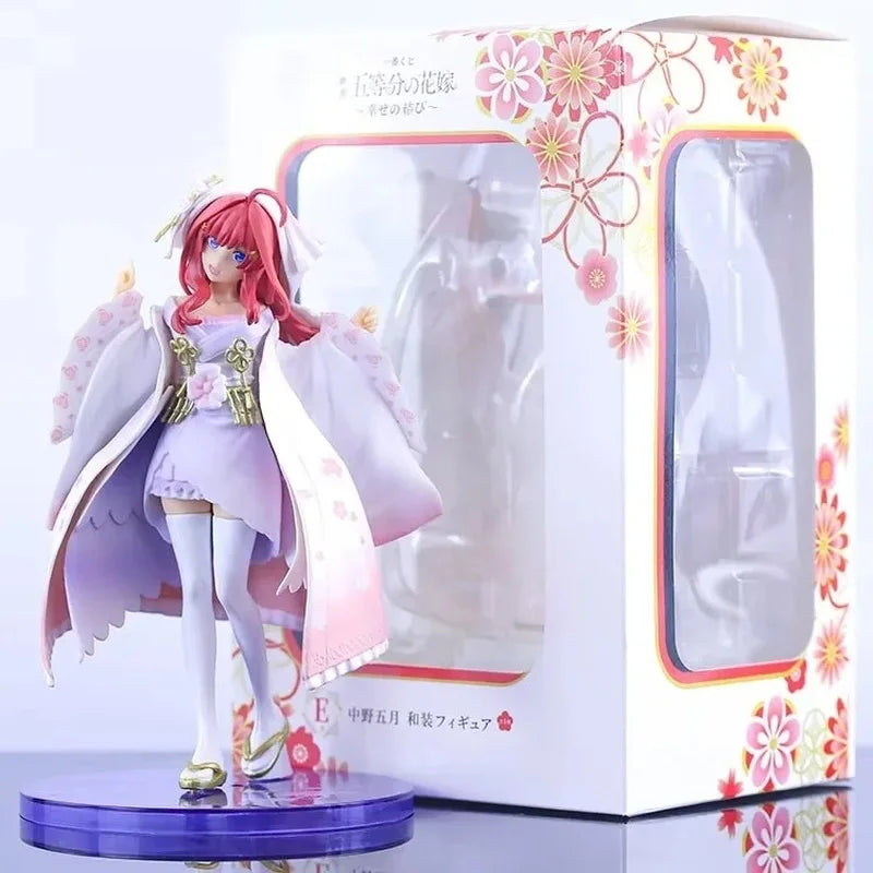 Five-Point Flower Wedding Dress Nakano One Flower Two Nakano Three Nine Four Leaves May Anime Action Figure Pvc Model Toys Gifts