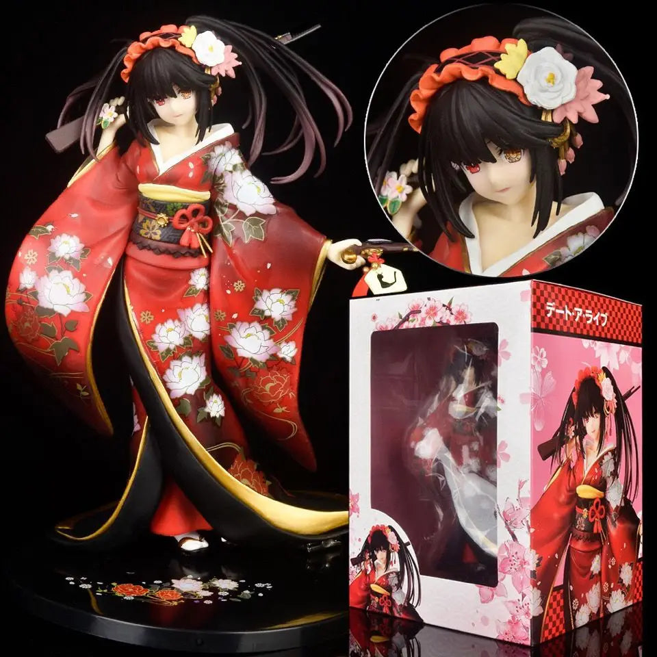 In Stock Chinese High Quality Version Date A Live Kurumi Tokisaki Formal Kimono Boxed Figure Collectible Model