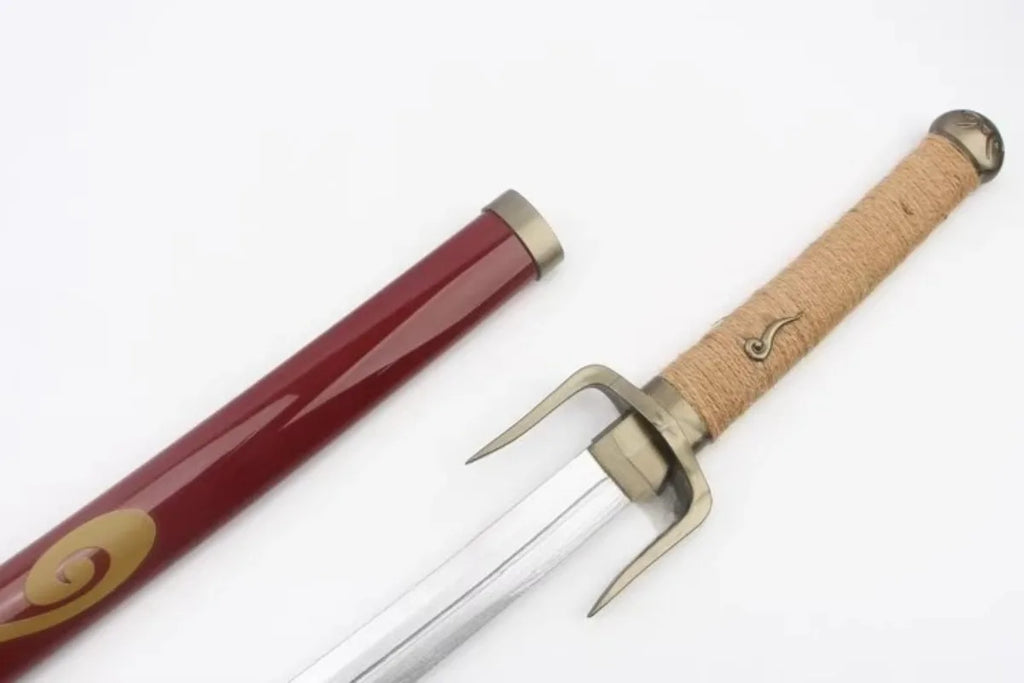 103cm Samurai Champloo Anime Peripheral Mugen Fire Fork Sword Wooden Model Unsharpened Cosplay Desktop Model Ornament Collection