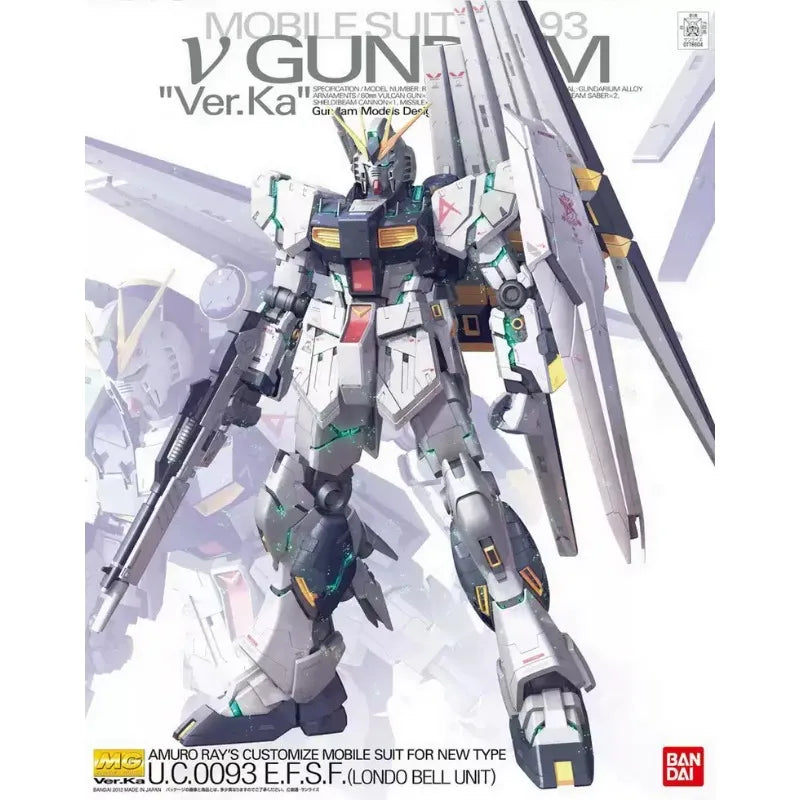 Bandai Original MG 1/100 RX-93 Nu Gundam Ver Ka DOUBLE FIN FUNNEL CUSTOM UNIT Model Action Figure Toys for Boys Girls Kids Gift
