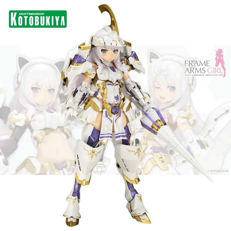 Genuine Kotobukiya FRAME ARMS GIRL FG171 Durga I Cat Armor Original Action Figure Collectible Model Statuette Doll Ornament Gift