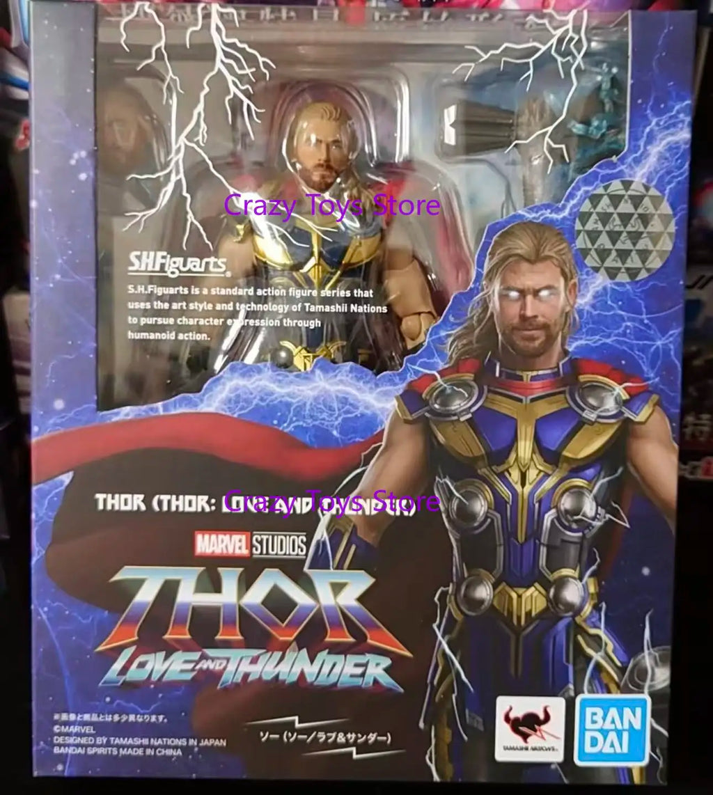 In Stock 100% Original Bandai SHF Avengers Captain America Thor Model Toy Gift Figure Collection