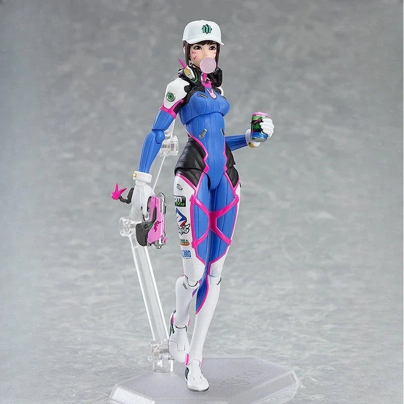 Max Original Figma Series《Overwatch: D.Va》Anime Action Figure Assembly Model Toys Collectible Model Ornaments Gifts for Children