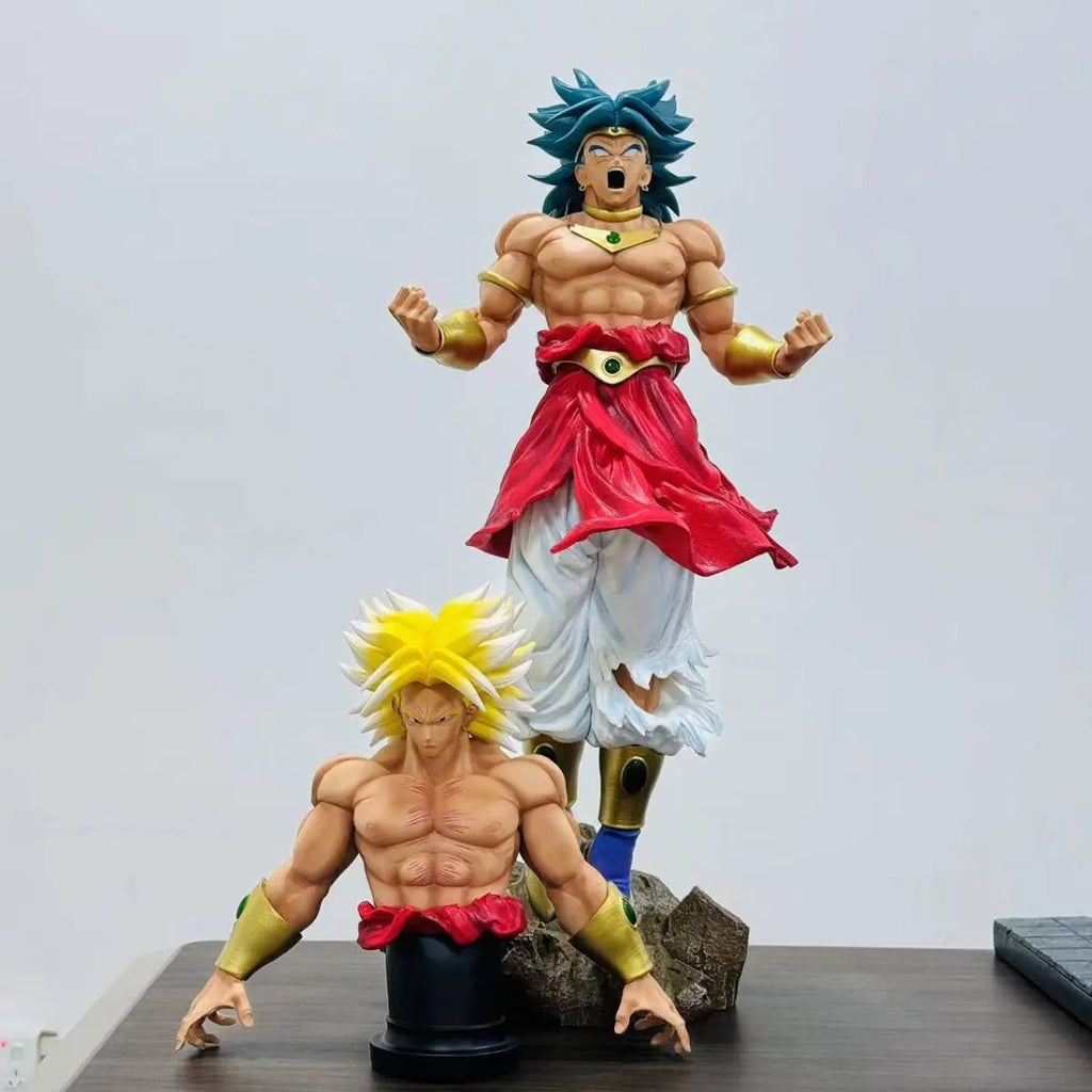 58cm Dragon Ball Anime Figure Broli Double Head Replaceable Action Figurine PVC Peripheral Model Collection Statue Desk Gift Toy