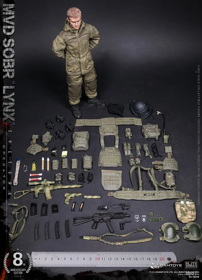【MT】 DAMTOYS NO.78059 8th Anniversary Edition: RUSSIAN SPETSNAZ MVD SOBR LYNX 1/6 Action Figure Model Toys