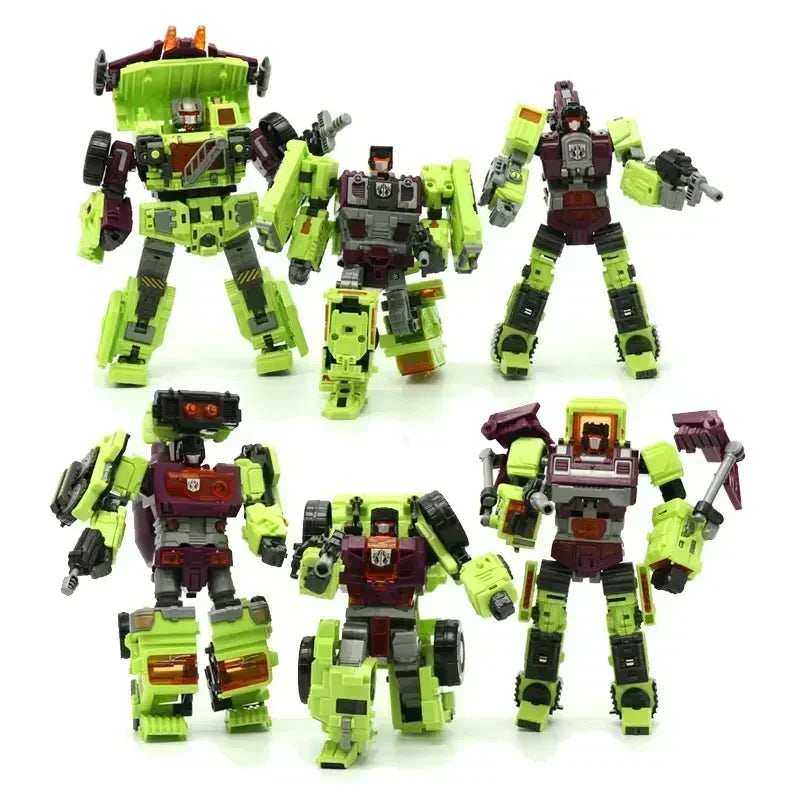 6IN1 NBK 42CM Devastator Toy Transformation KO Robot Car combination Action Figure excavator Blender Model Kid Christmas present