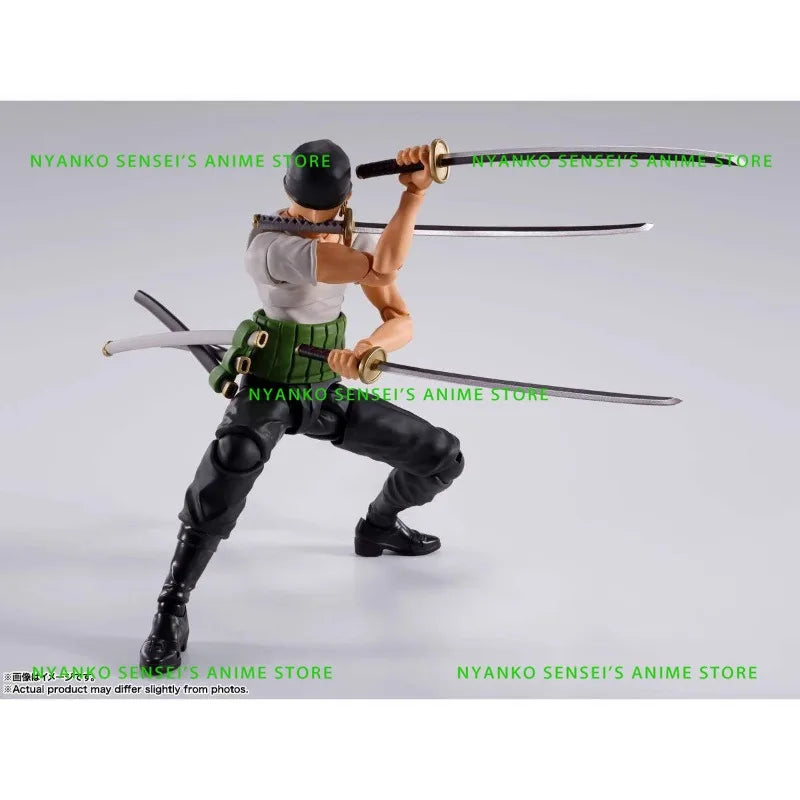 Bandai SHF One Piece Roronoa Zoro Dawn of The Adventure Action Figure Anime Model Trendy Toy Ornament Doll Collectible in Stock