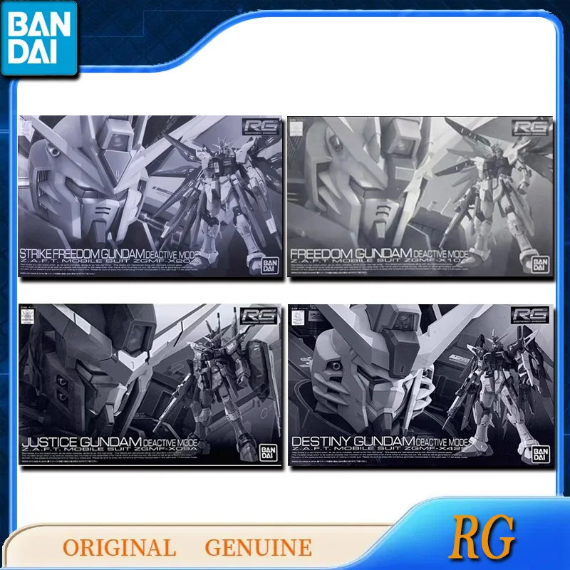 Bandai Original Genuine RG STRIKE FREEDOM JUSTICE DESTINY GUNDAM ZGMF-X09A-X10A-X20A-X42S Anime Action Figures Assembly Model