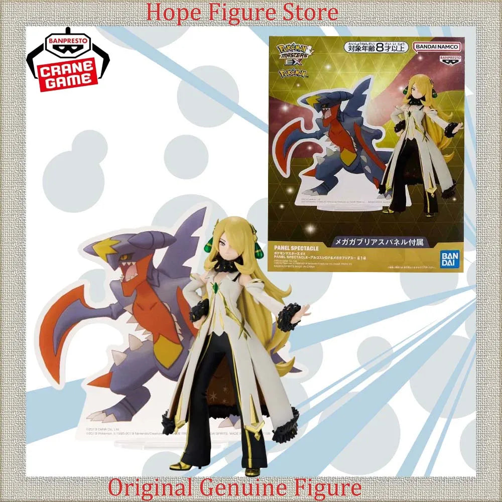 Offiziell lizenzierte Banpresto Panel Spectacle Pokémon Masters EX Cynthia Garchomp Figur Anime Modell Spielzeug
