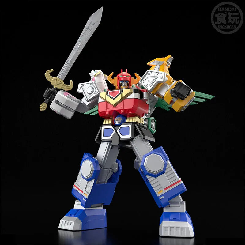 Bandai Genuine SMP Star Animals Rangers-Galaxyman Silver Armored King Anime Action Figure Robot Assembly Model Toy Gift Children