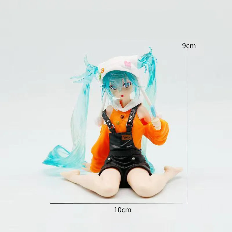 Original FuRyu Anime Figure Hatsune Miku Lollipop Noddle Stopper Toys Action Figurine PVC Model Collection Doll Gift