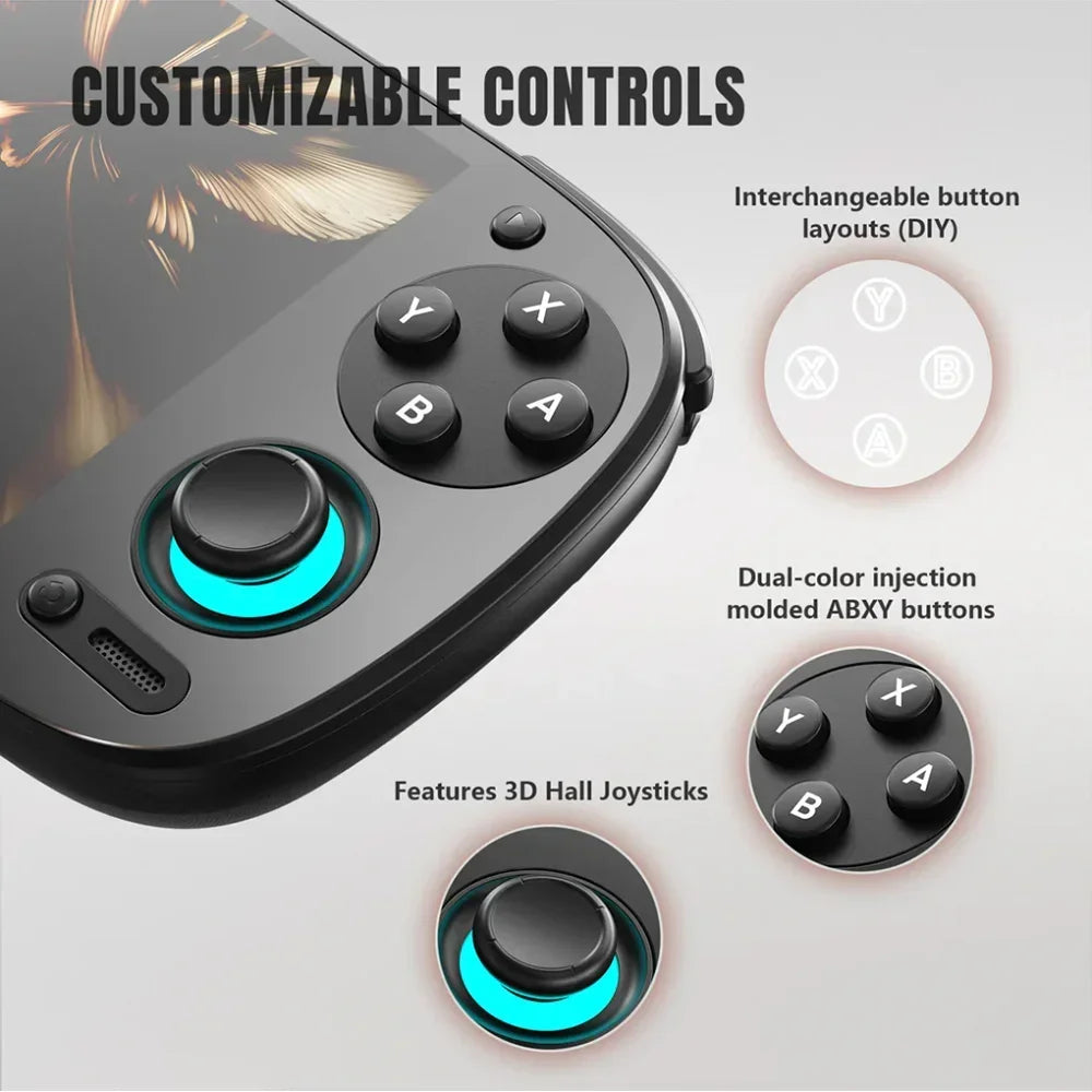 Retroid Pocket 5 Retro Handheld Game Console Video Game Consoles RP5 SD865 8+128G Android 13 5.5 Inch RP5 Screen 512G PS2 Gift