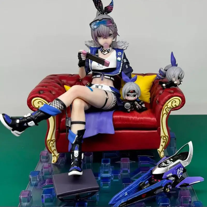 23cm Honkai: Star Rail Silver Wolf Sitting Position Game Girl Figure Model Gk Statue Collection Desktop Decoration Ornament Toys